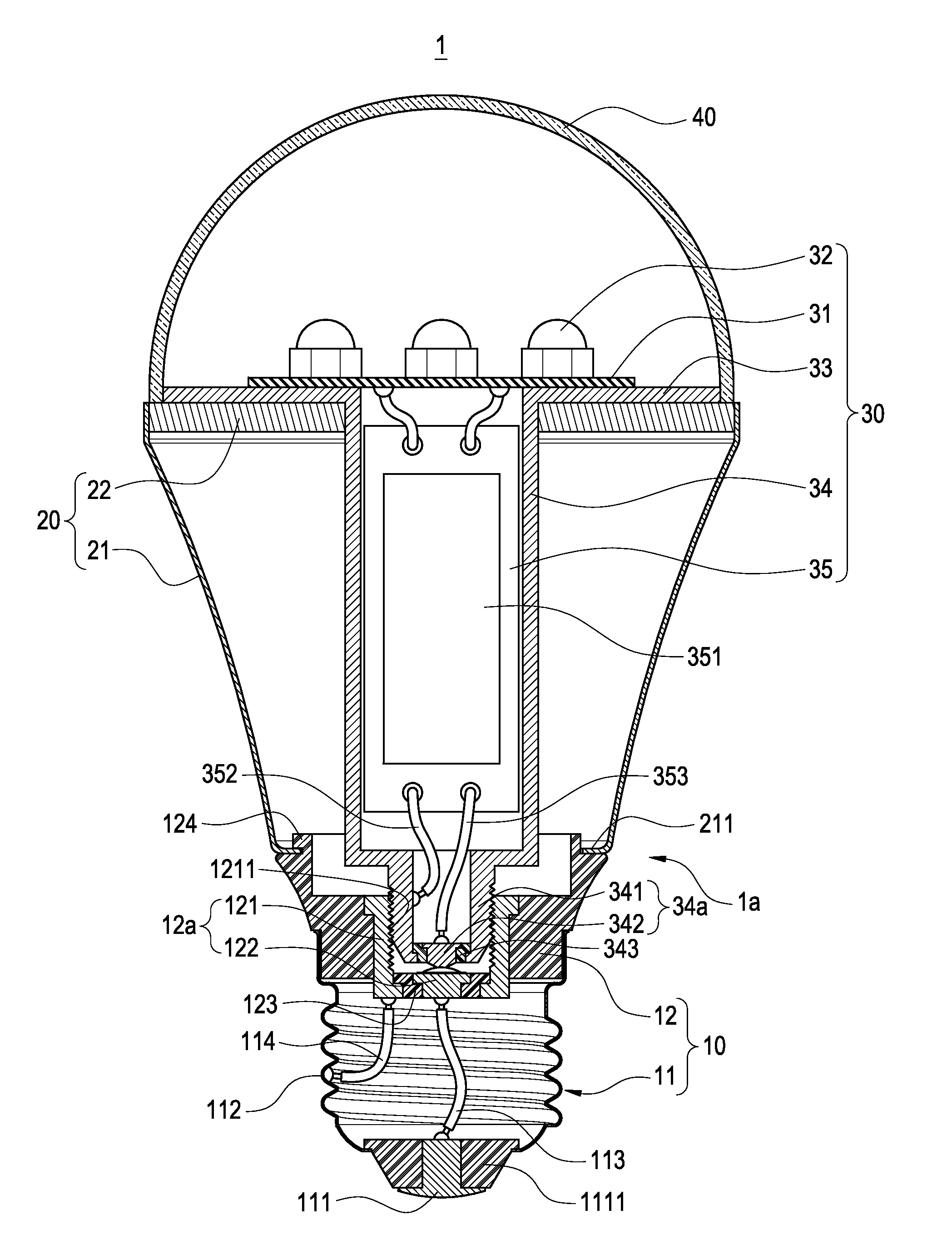 Bulb-type LED lamp having replaceable light source module