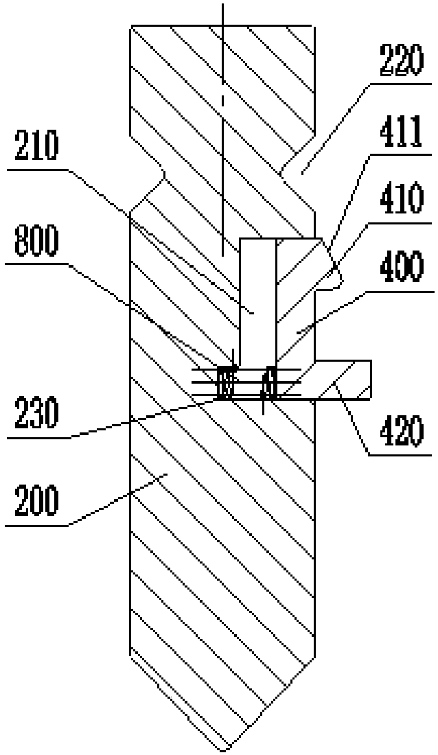 Upper mold quick clamping device and application thereof and application method