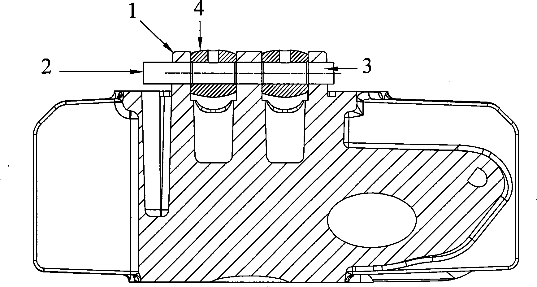 Rocker-arm support of engine compression casting air cylinder head for booster vehicle as well as light motorcycle