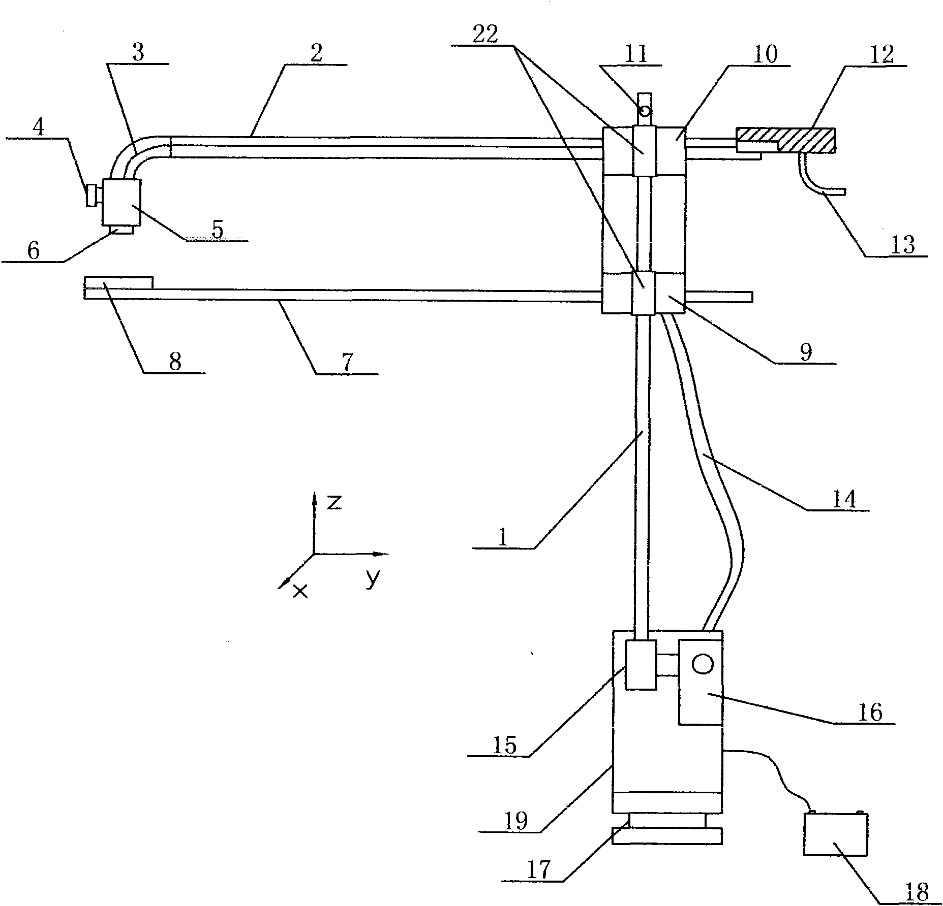 Controllable system device of field ground feature spectral measurement
