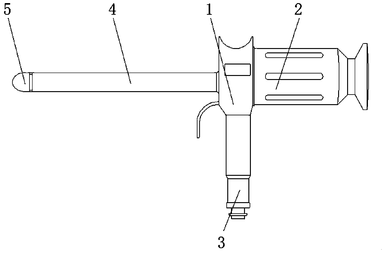 Straight-rod non-separable hard-tube endoscope with infinite visual angle