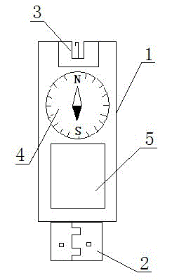 Multifunctional U-disk with compass