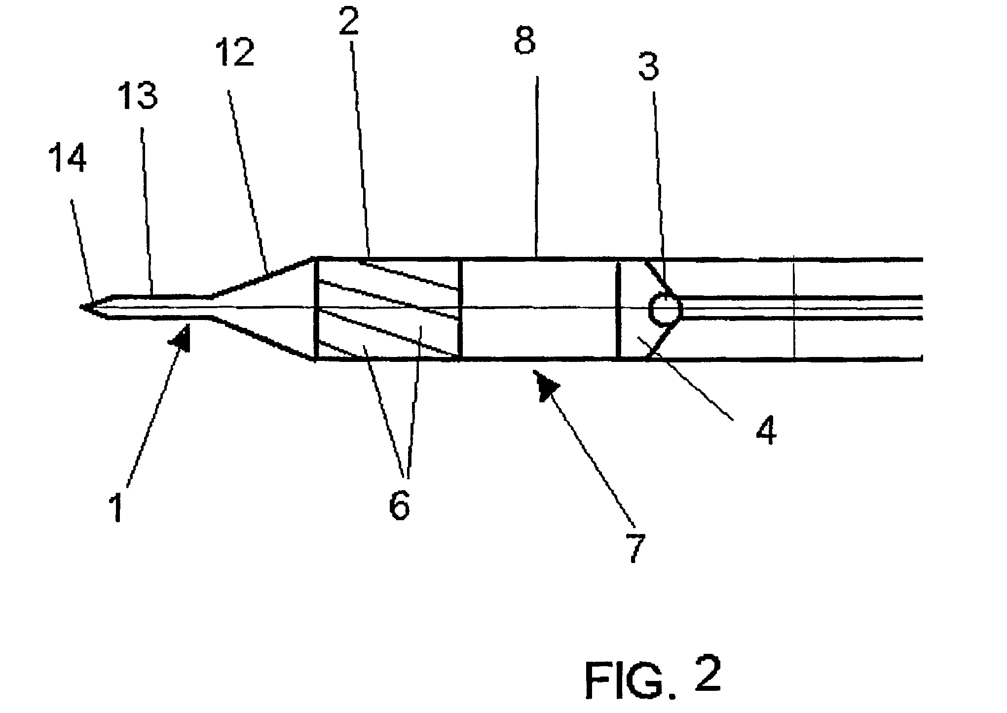 Apparatus for inserting particles into tissue, in particular muscle tissue