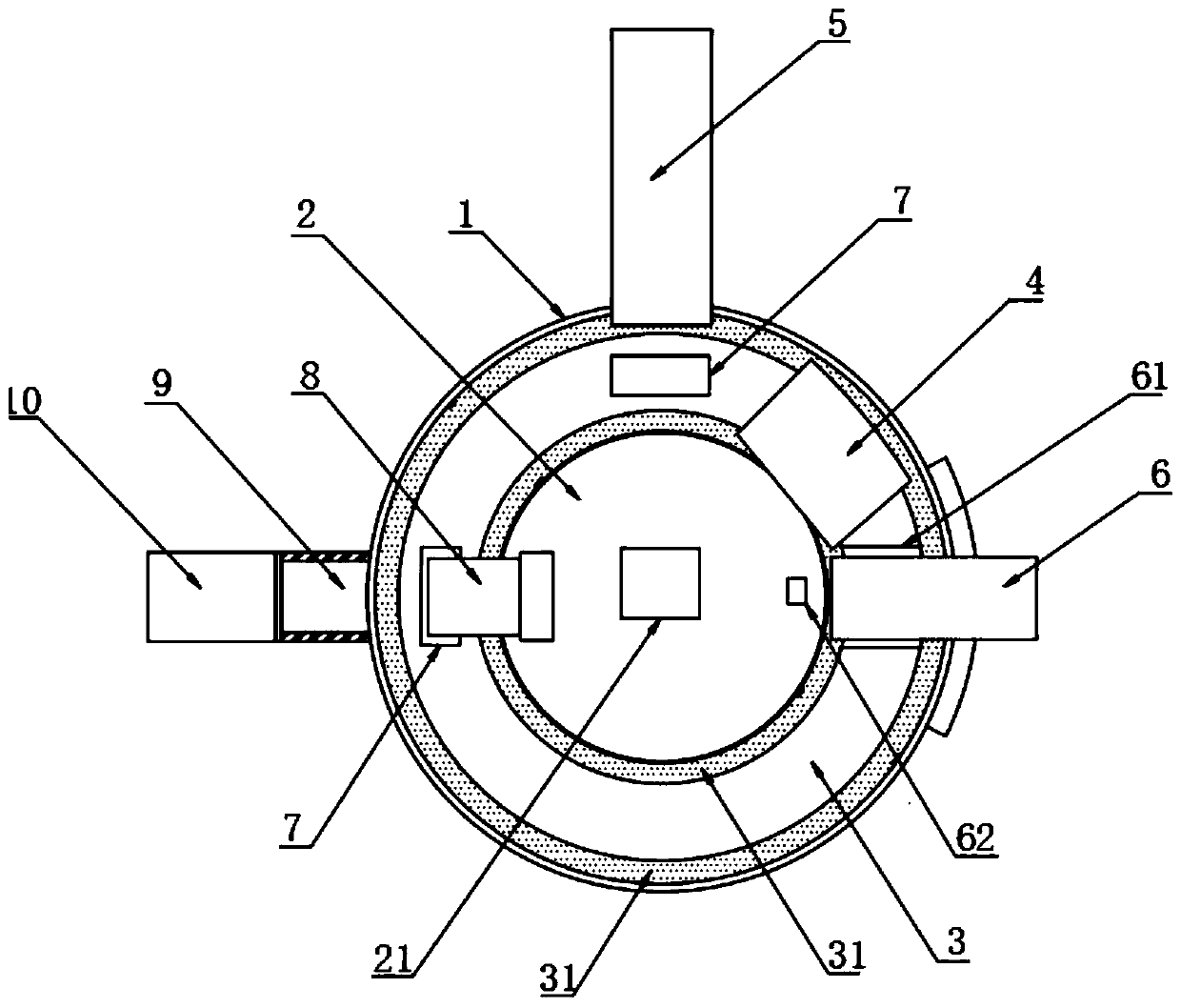 Disk rotating type plate cutting and storing device