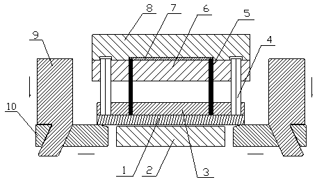 Injection molding encapsulation die structure