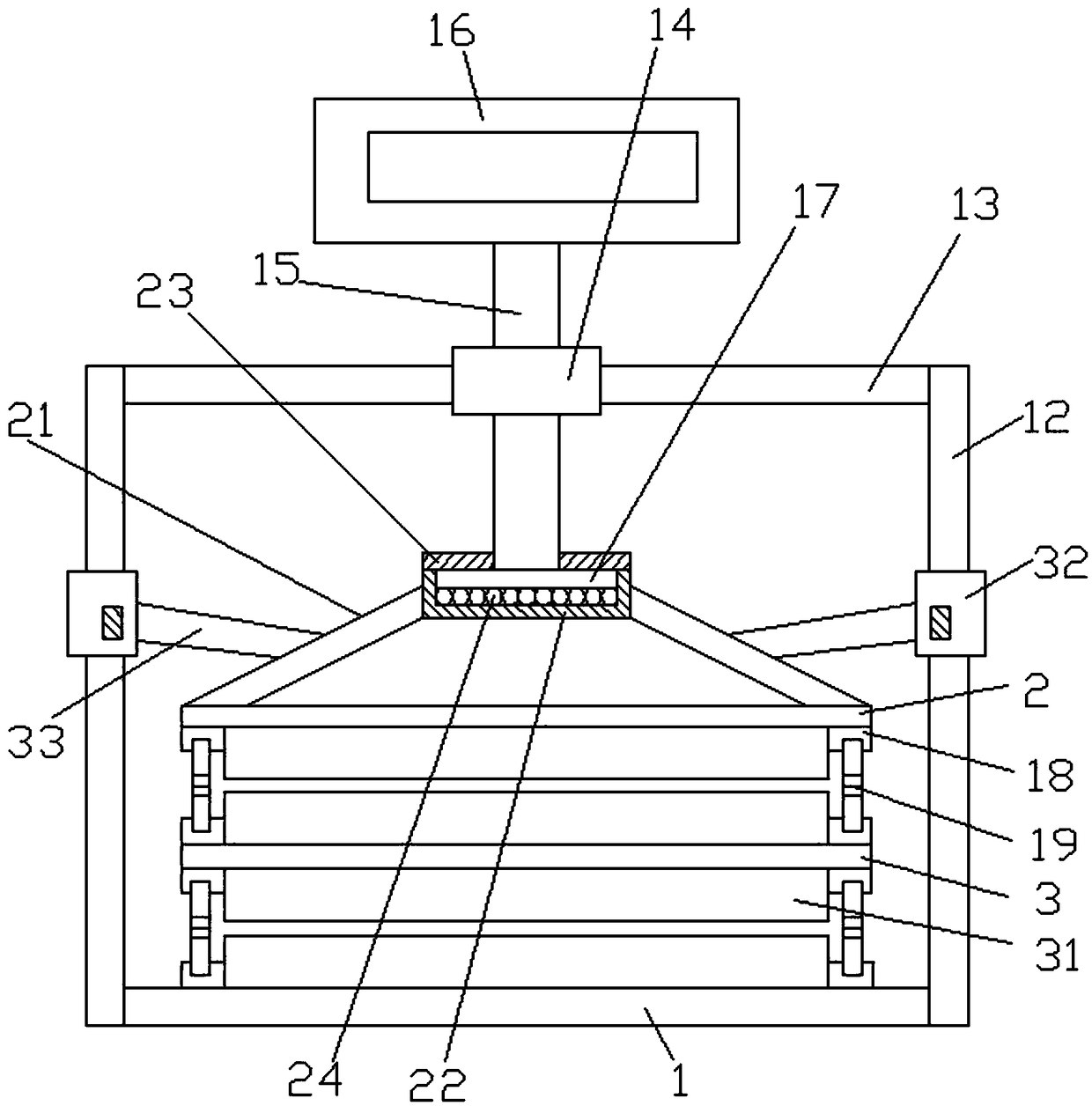 Accounting paper-quality file flattening device