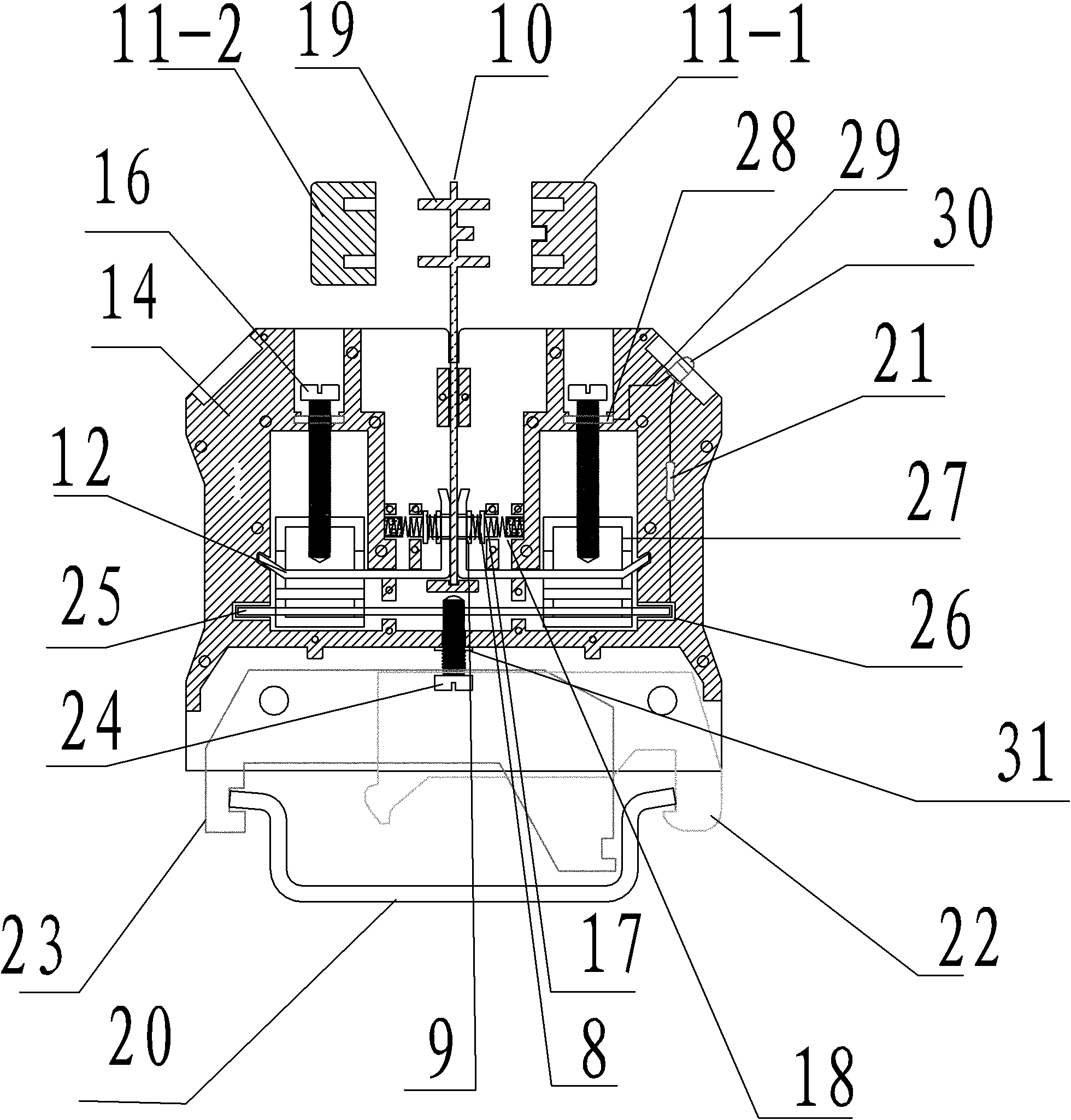 External device for preventing PLC module from being burnt out due to high input voltage