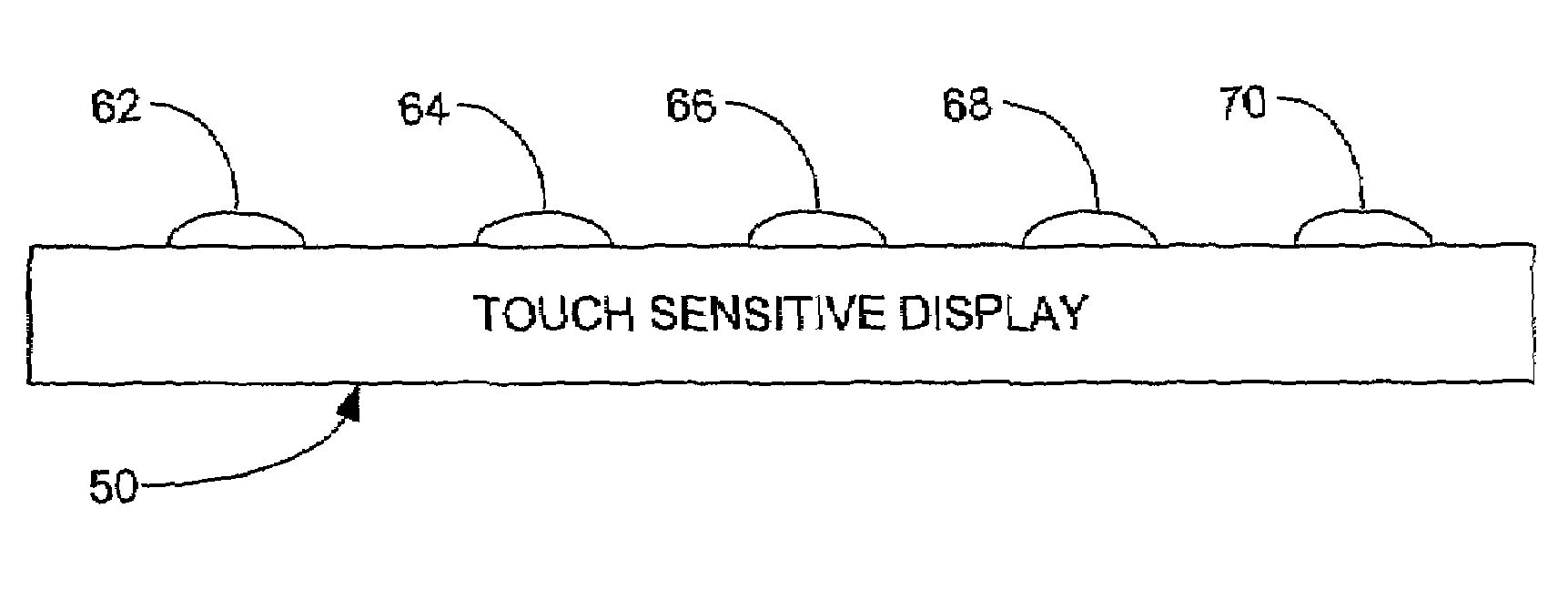 Graphic user interface having touch detectability