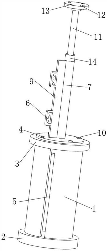 An assembled support rod for dragon dance that is easy to install and carry