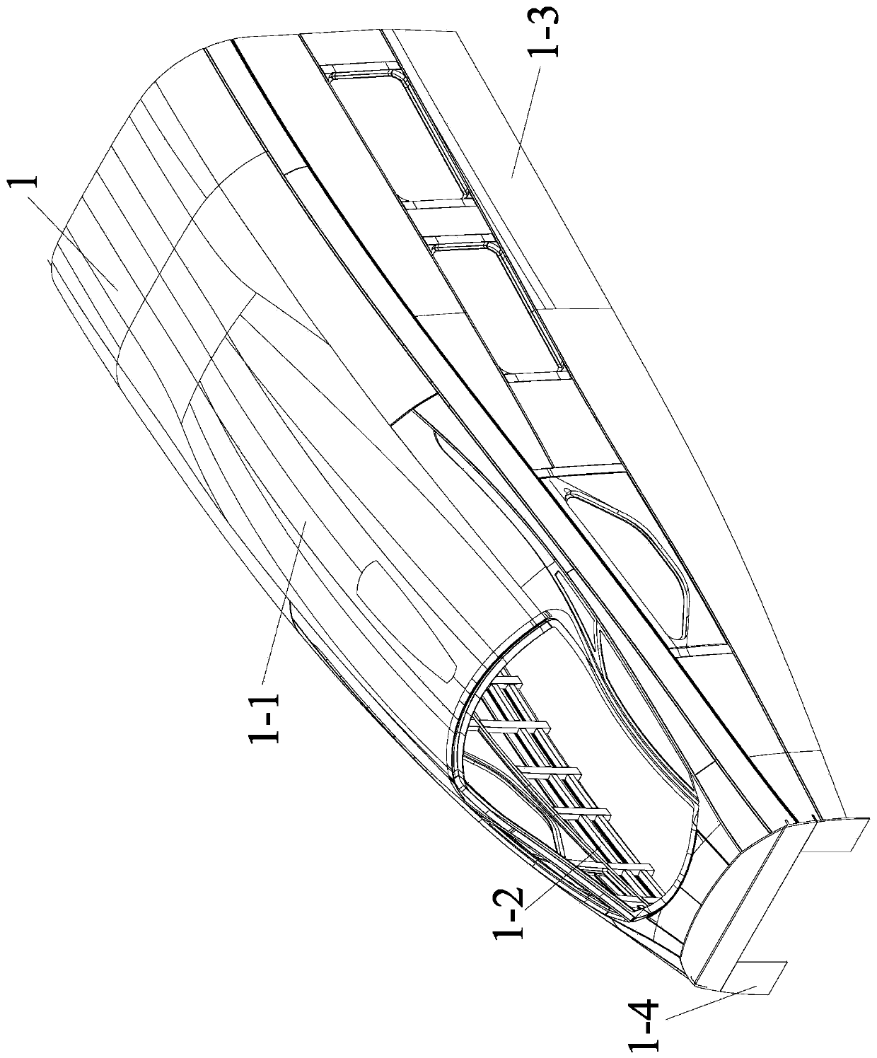 High-speed train head car body assembling device and assembling method
