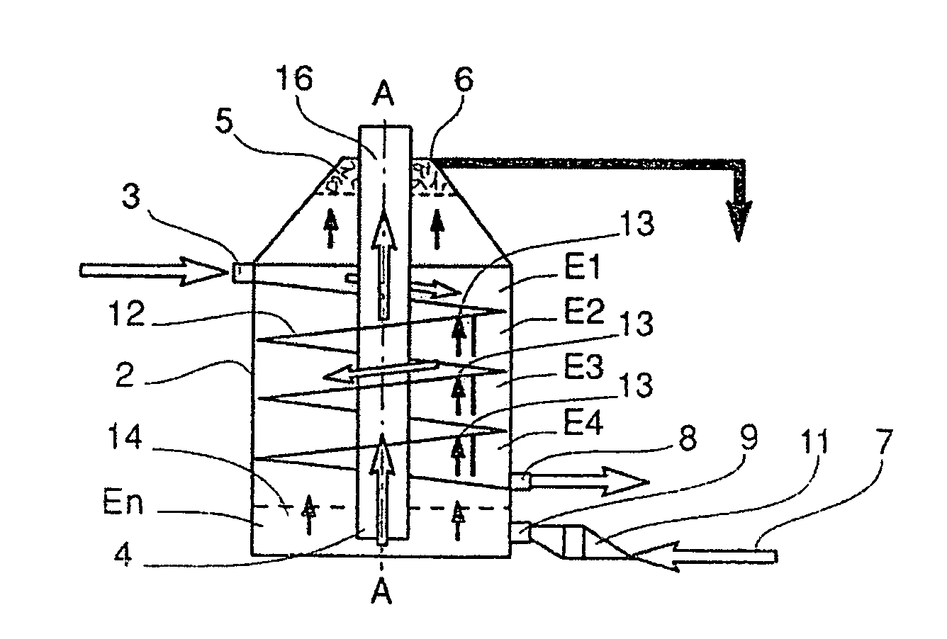 Process for de-inking paper pulp and flotation cell used for this process