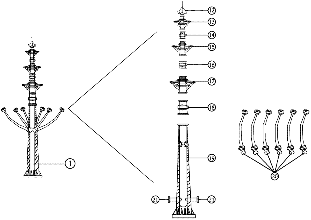 A high-altitude stamping rotary tower type rapid salt brine evaporation treatment equipment