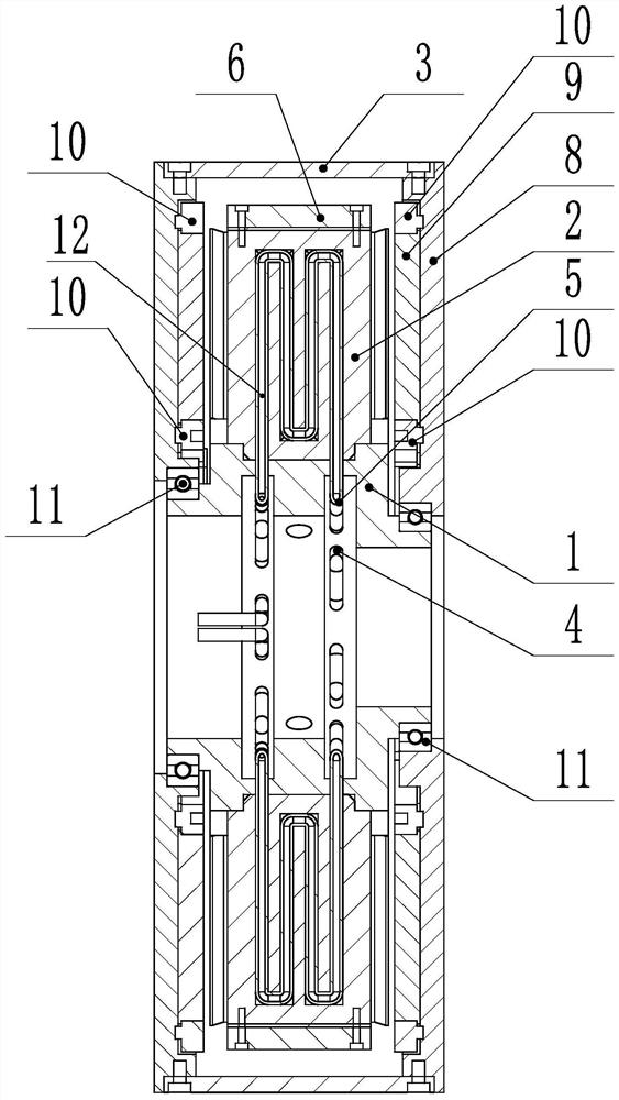 Hybrid cooling double-rotor single-stator disc type permanent magnet motor