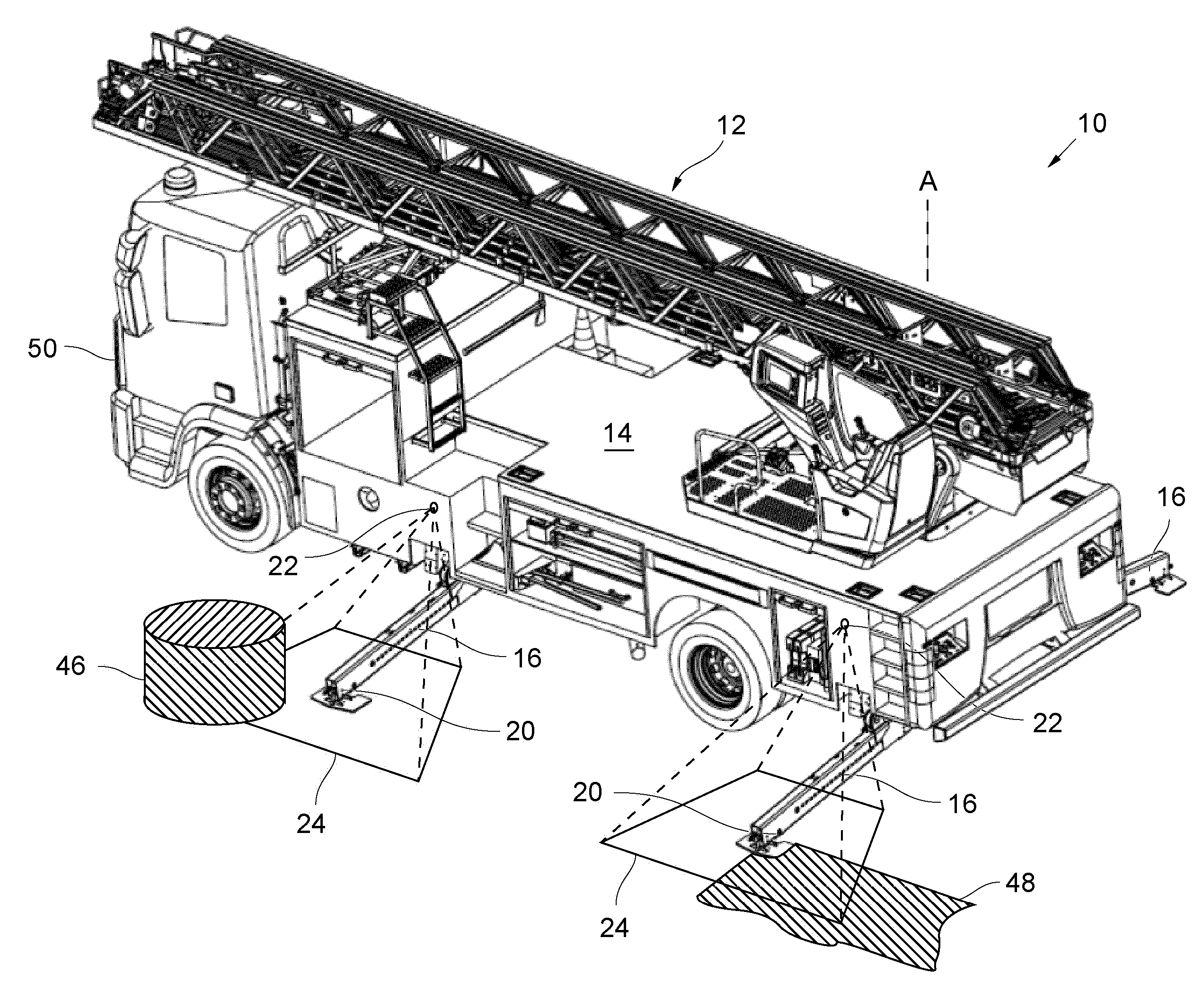 Utility vehicle with monitoring system for monitoring the position of the vehicle