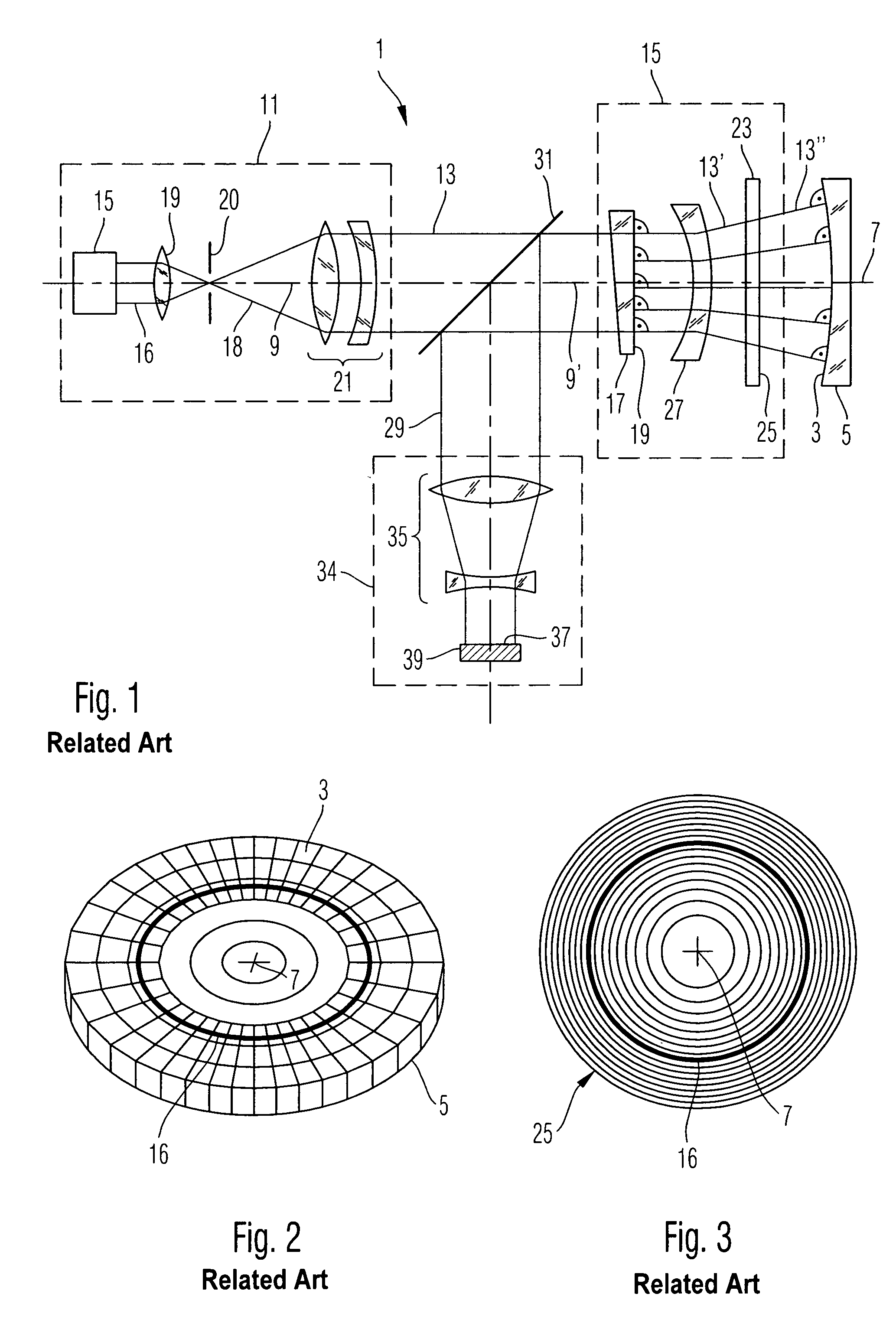 Method of manufacturing an optical element using a hologram