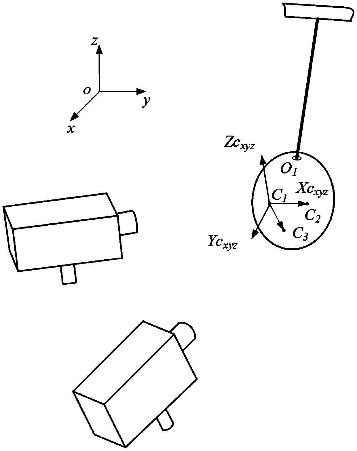 Fruit stem dynamic binding force obtaining method based on high-speed photography binocular vision technology