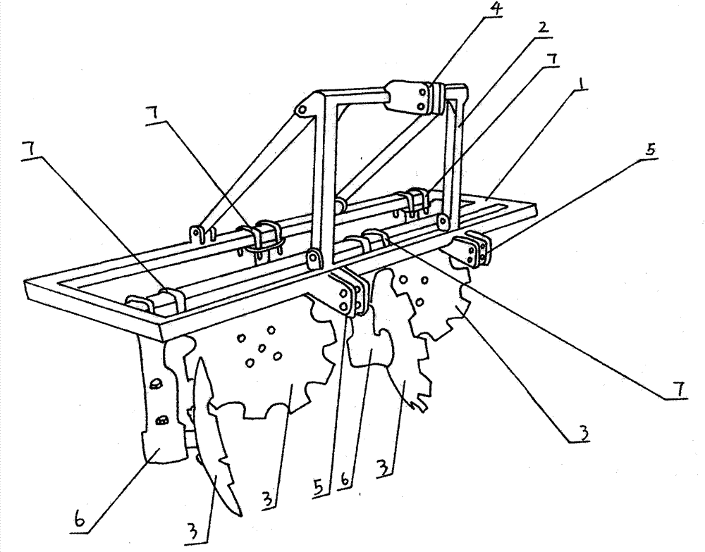 Ridging and soil-covering rake device for sugarcane cultivation