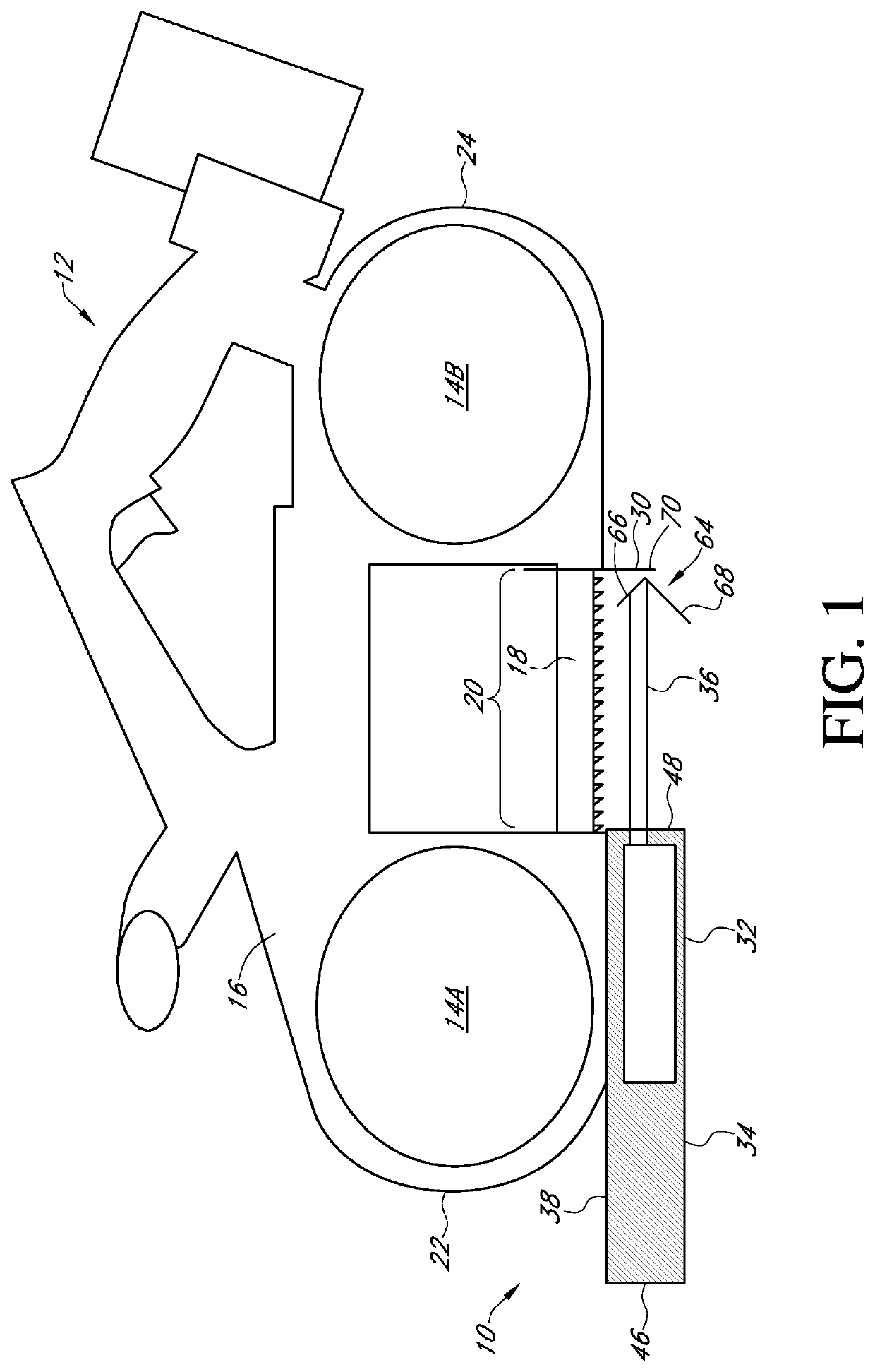 Band saw blade guard assembly