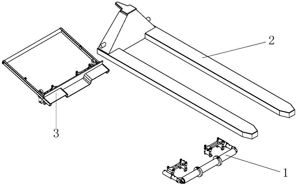 Detachable road steel bridge carrying erecting vehicle achieving low-position mounting and butt joint