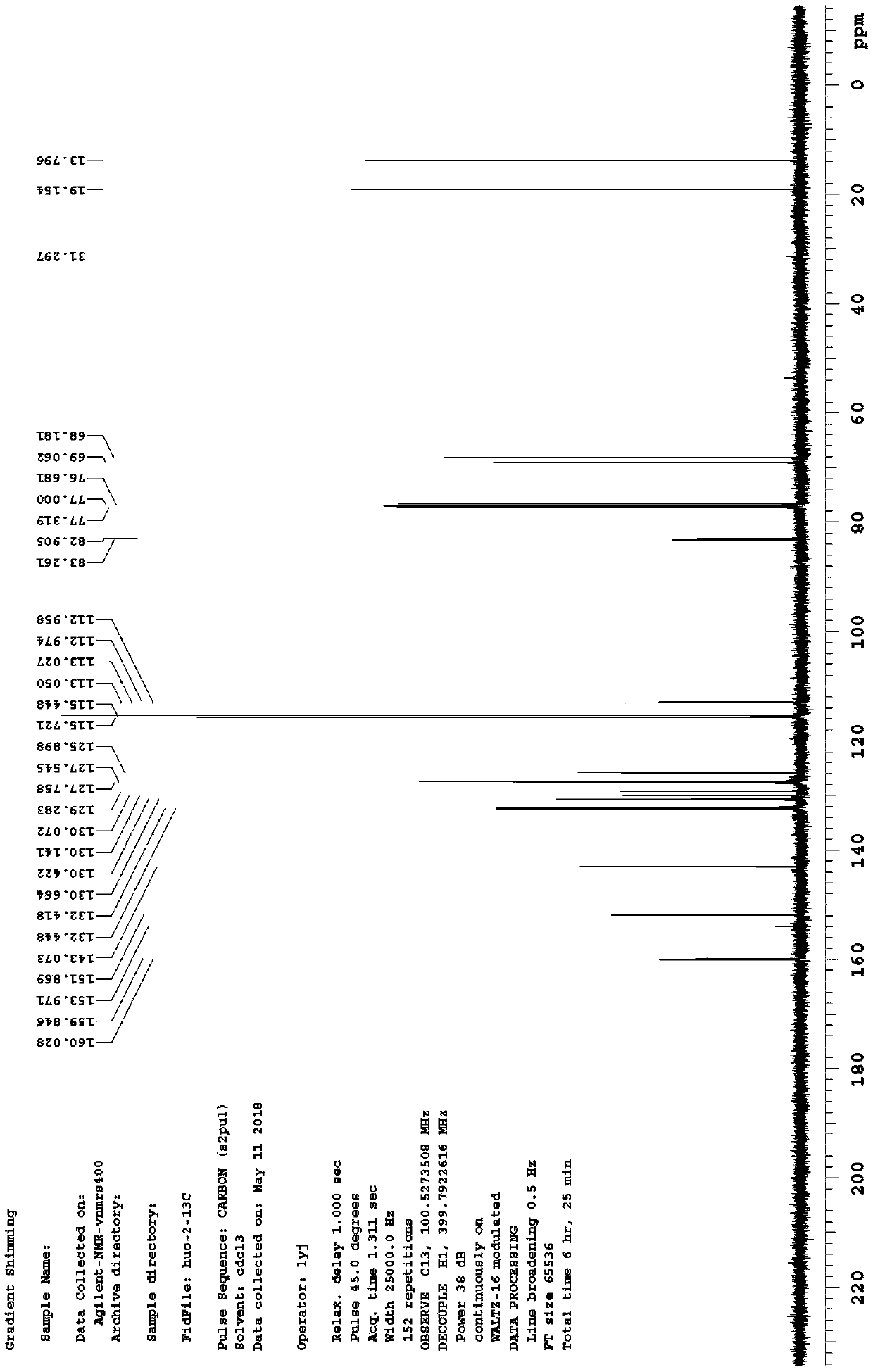 Tetracyano-anthraquinone dimethane micromolecular receptor material as well as preparation method and application thereof