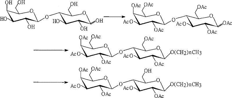 Alkyl galactoside receptor, preparation method and application thereof