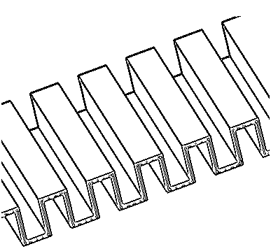 Plate-fin crotch structure heat exchange device for enhancing heat transfer