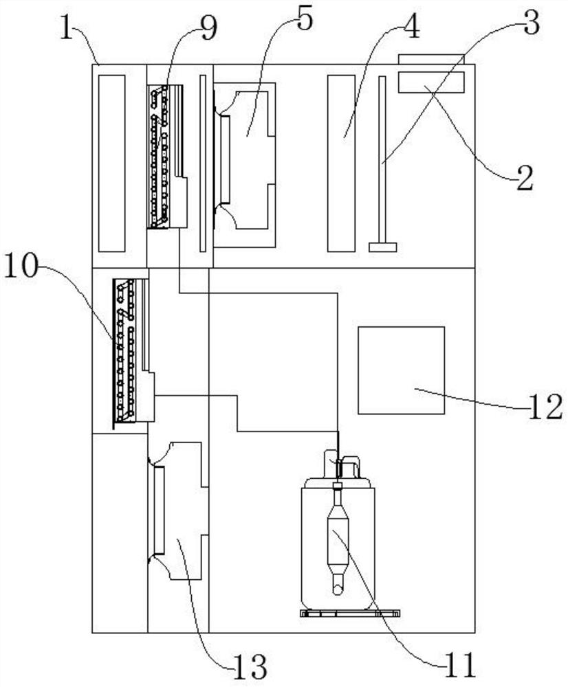 Integrated ambient air treatment device for medical negative pressure isolation cabin