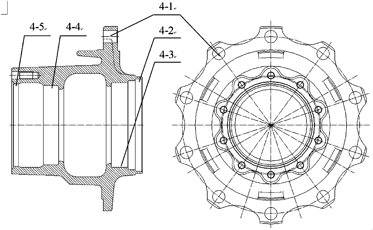 Commercial vehicle long-oil-change-cycle hub assembly and adjustment method thereof