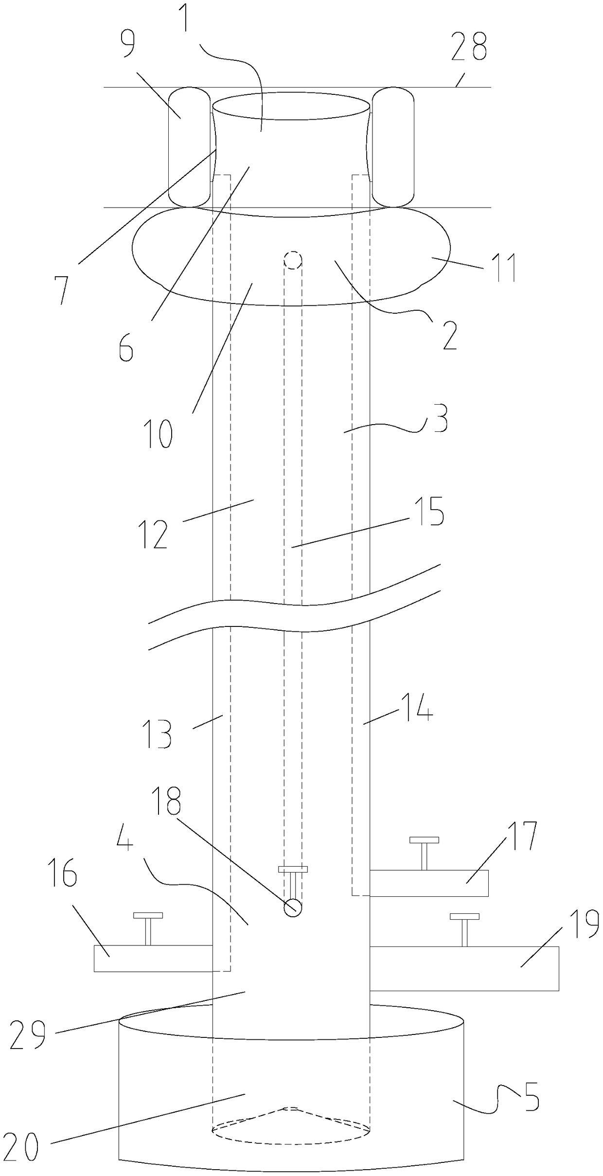 Common bile duct probing sheathing tube with annular balloons