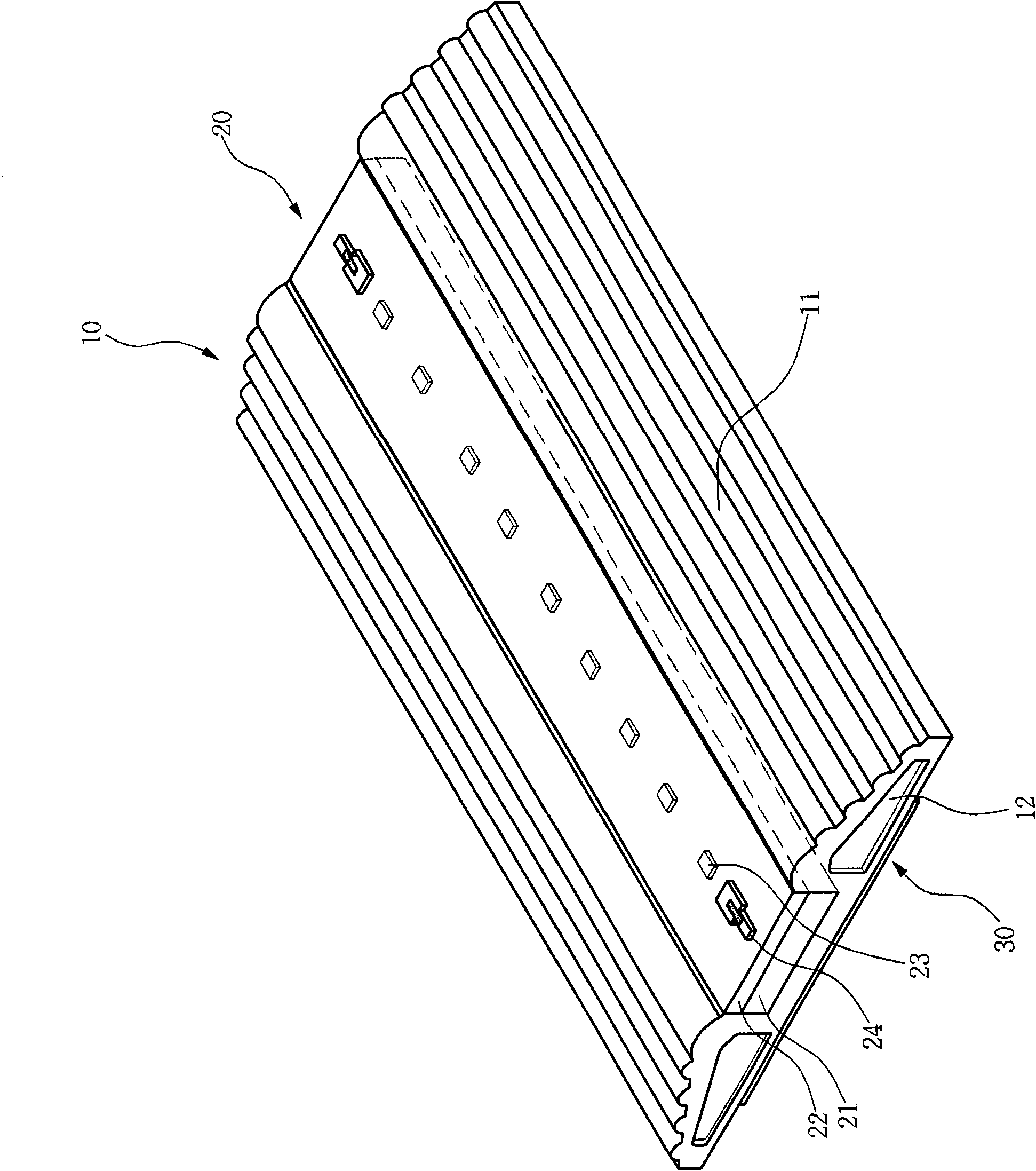 Led module with optical diffusion layer formed