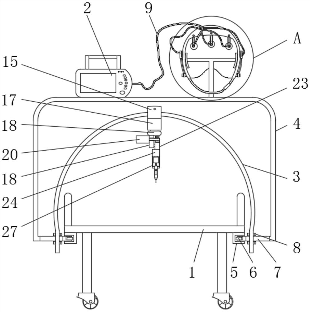 Device applied to anesthesia depth monitoring and anesthetic injection