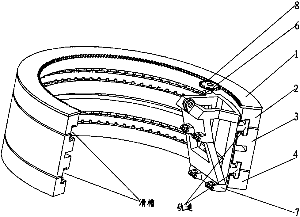 Independent steering device for rail-mounted four-wheel-drive electric automobile