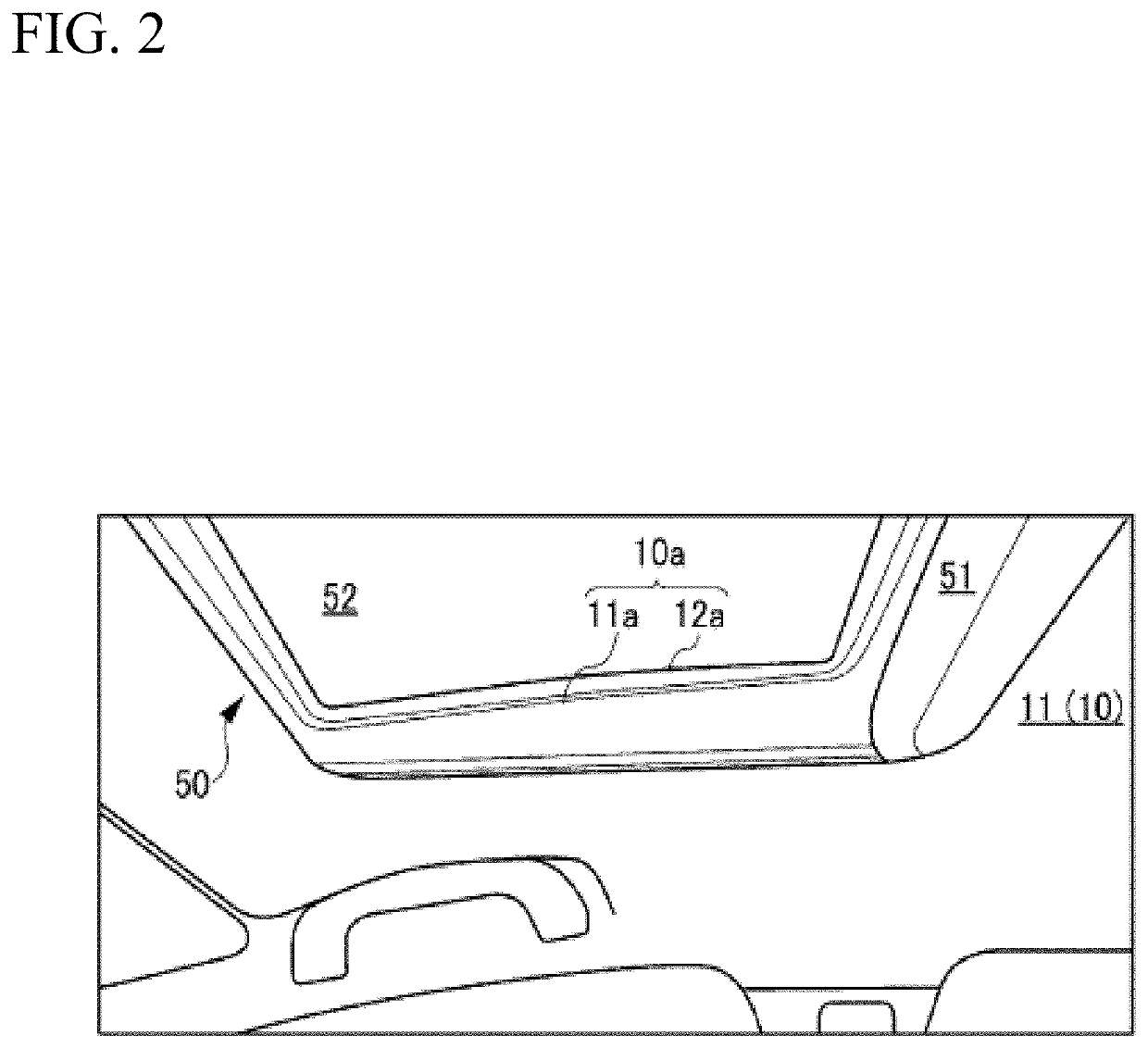 Illumination portion for illuminating a roof opening portion of a vehicle