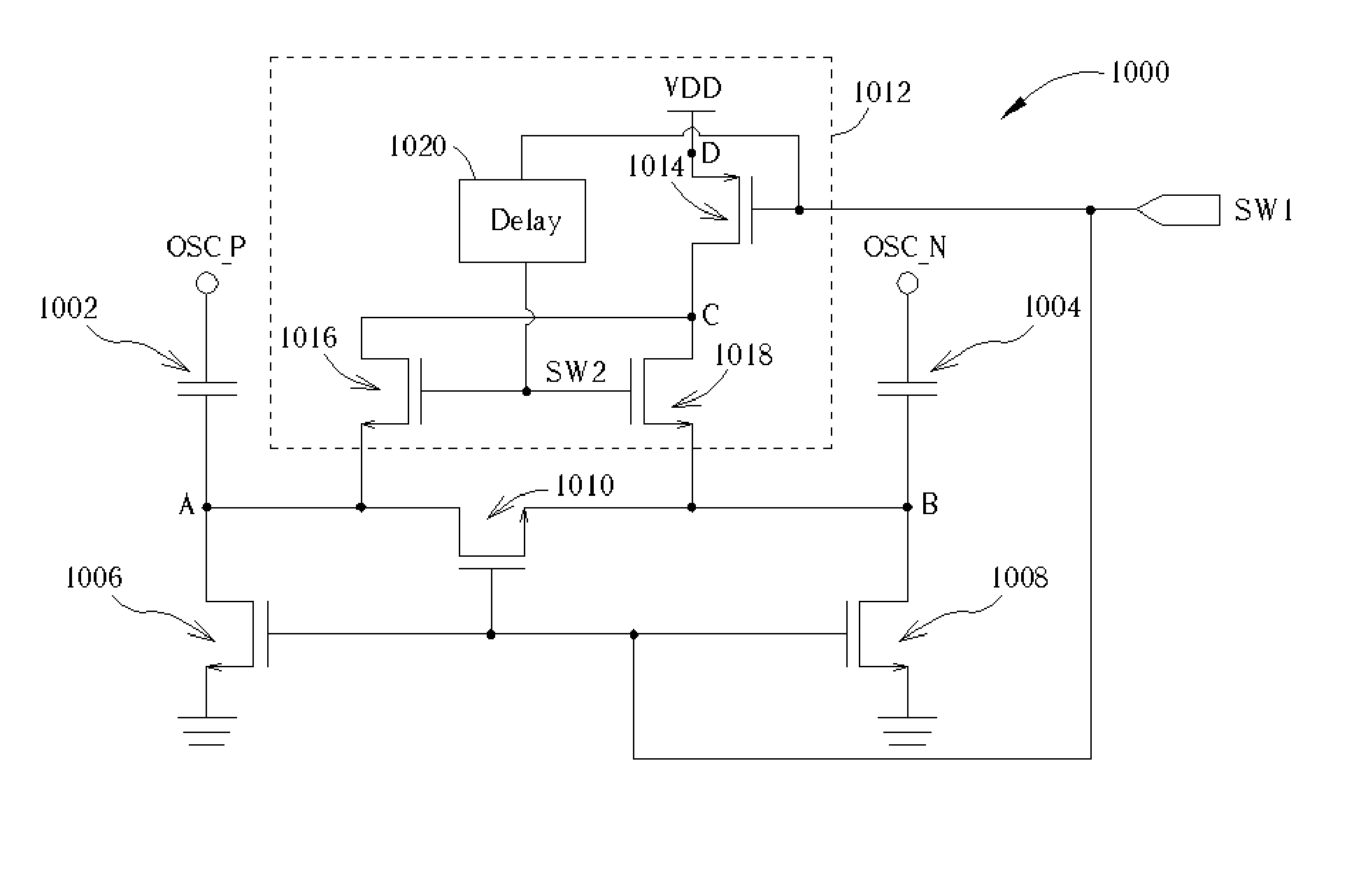 Switched capacitor circuit capable of minimizing clock feedthrough effect and having low phase noise and method thereof