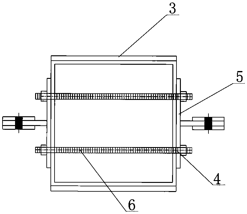 Square pipe column butt joint auxiliary construction structure