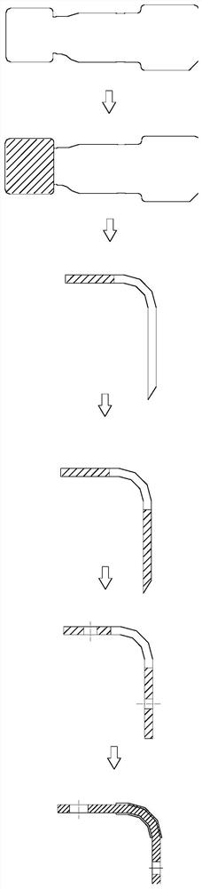 Production process of 90-degree soft copper bar free of NC machining