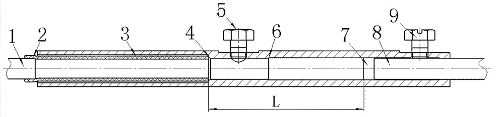 Tool for loading protective sleeve to automobile drag cable and loading method thereof