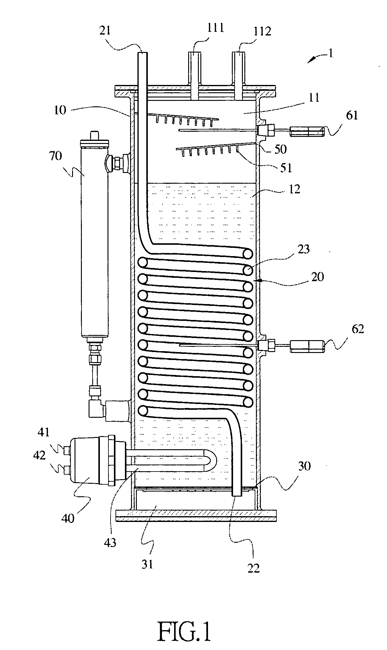 External gas humidifier for fuel cell
