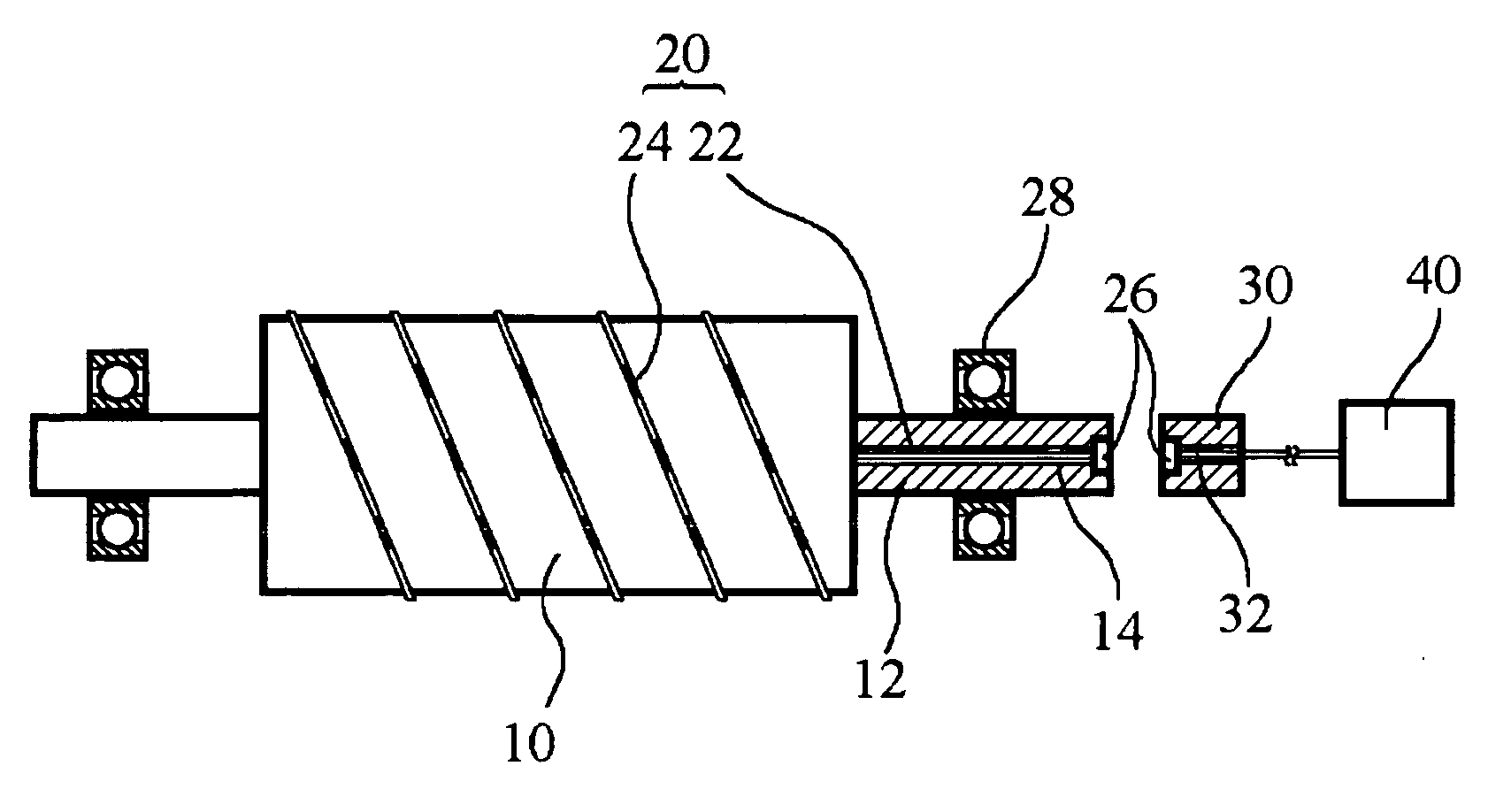 Monitoring device for rotating body