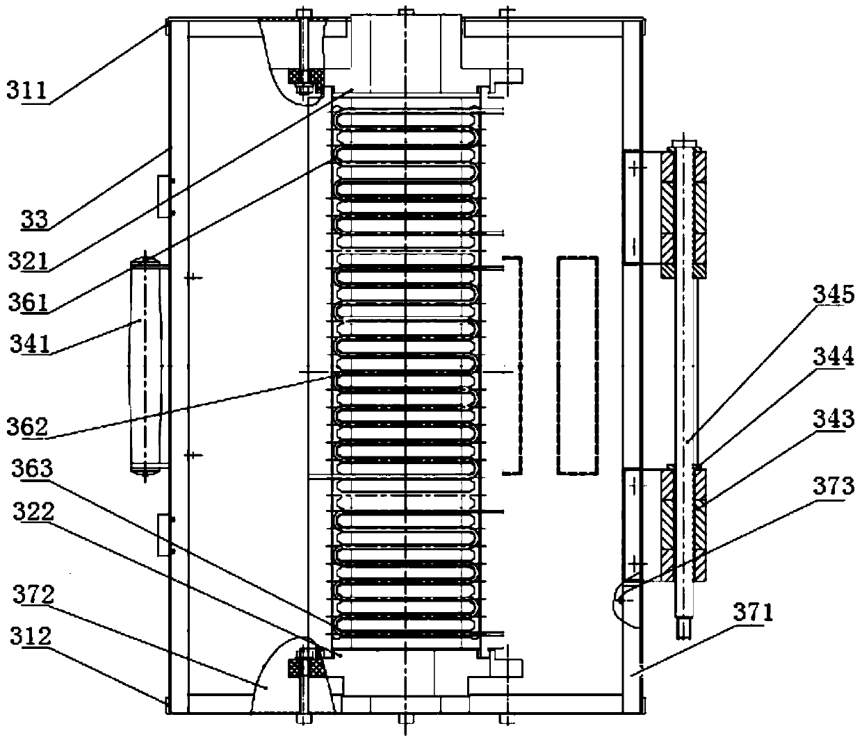 A long-term continuous working creep durability testing machine