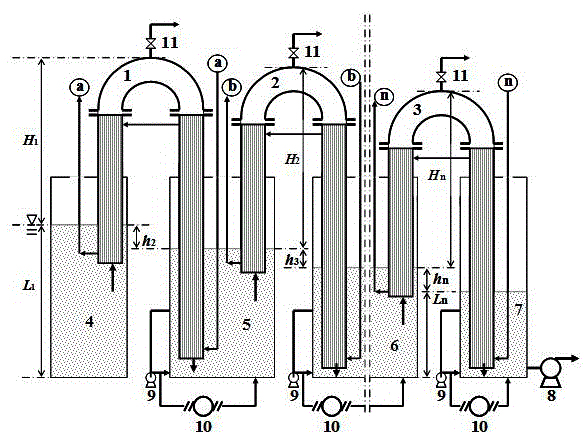 Series combining method for siphoning type pasty material heat exchangers