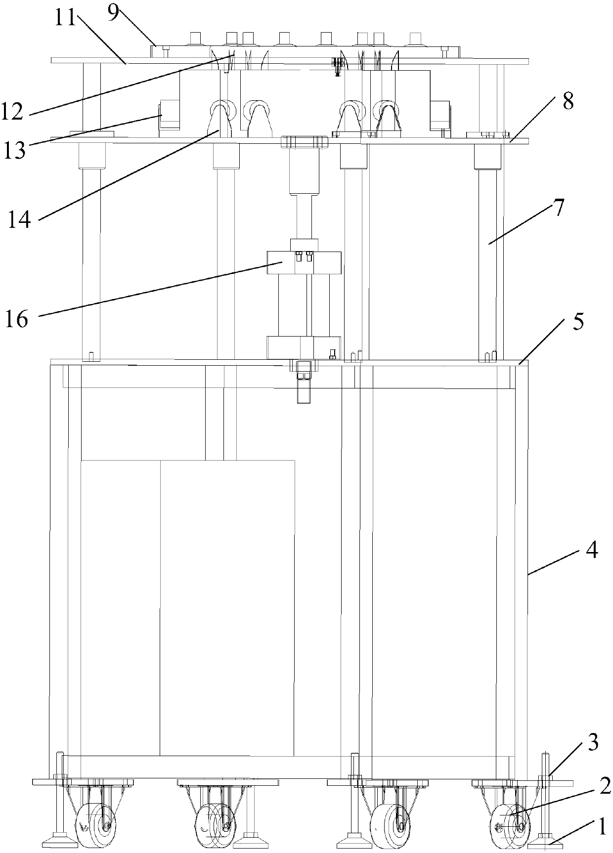 Device for cold cutting of pouring gate of molded outside plastic product