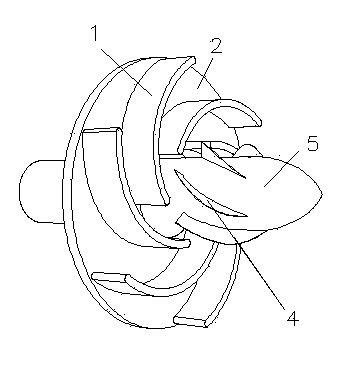 Energy-saving combined impeller of water pump