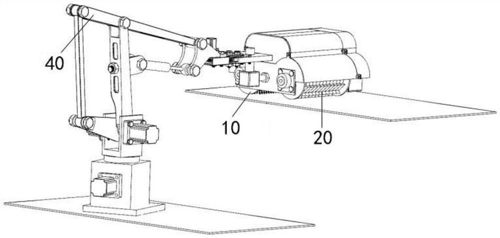 A device for cleaning and grinding attachments on the surface of large metal structures