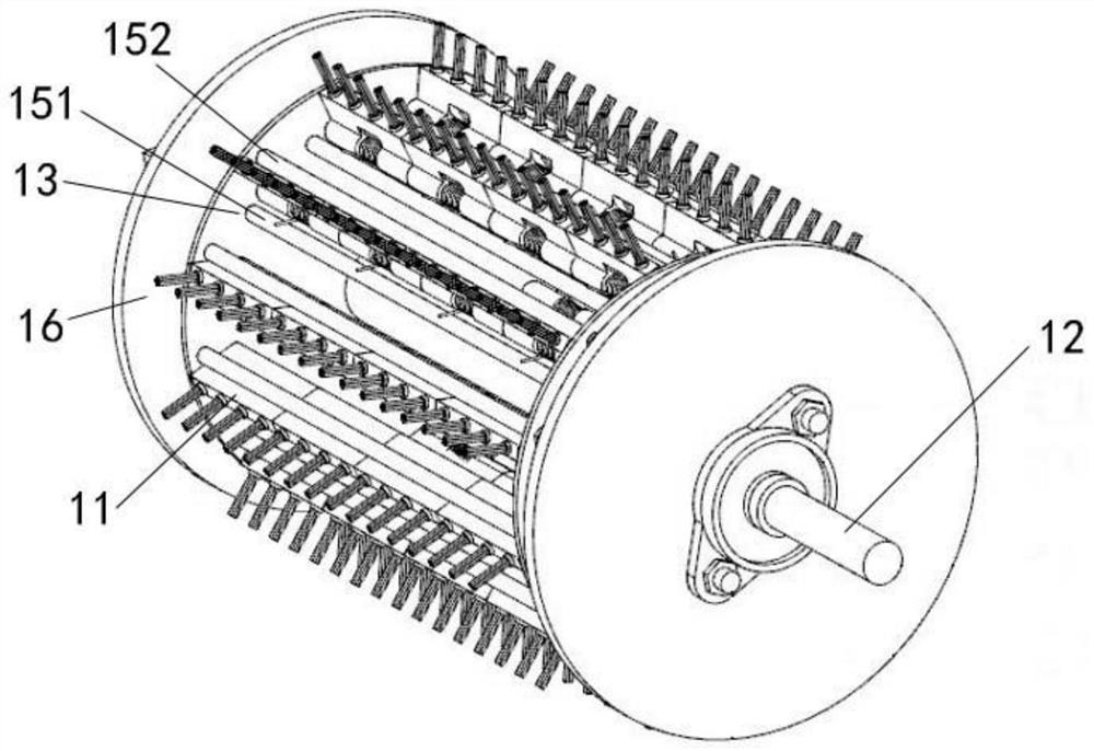 A device for cleaning and grinding attachments on the surface of large metal structures