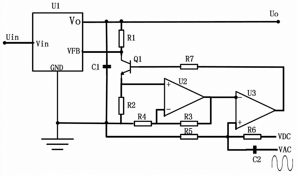 Ripple power supply device and method for providing direct-current voltage with ripples