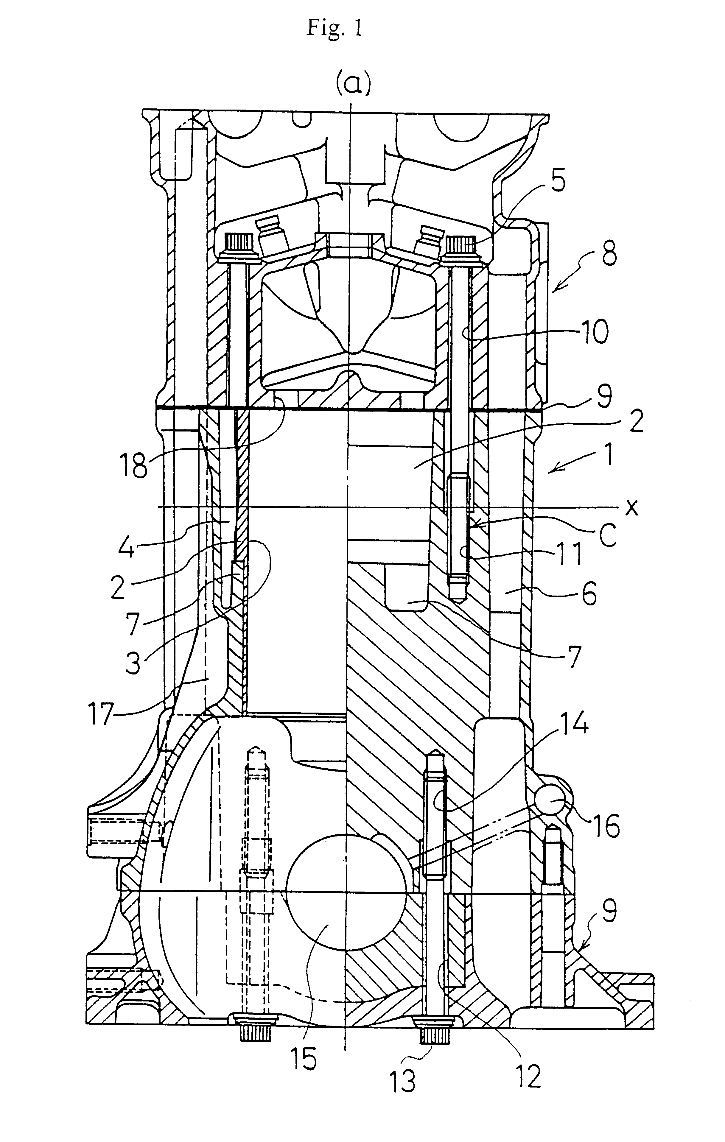 Cylinder structure of internal combustion engine