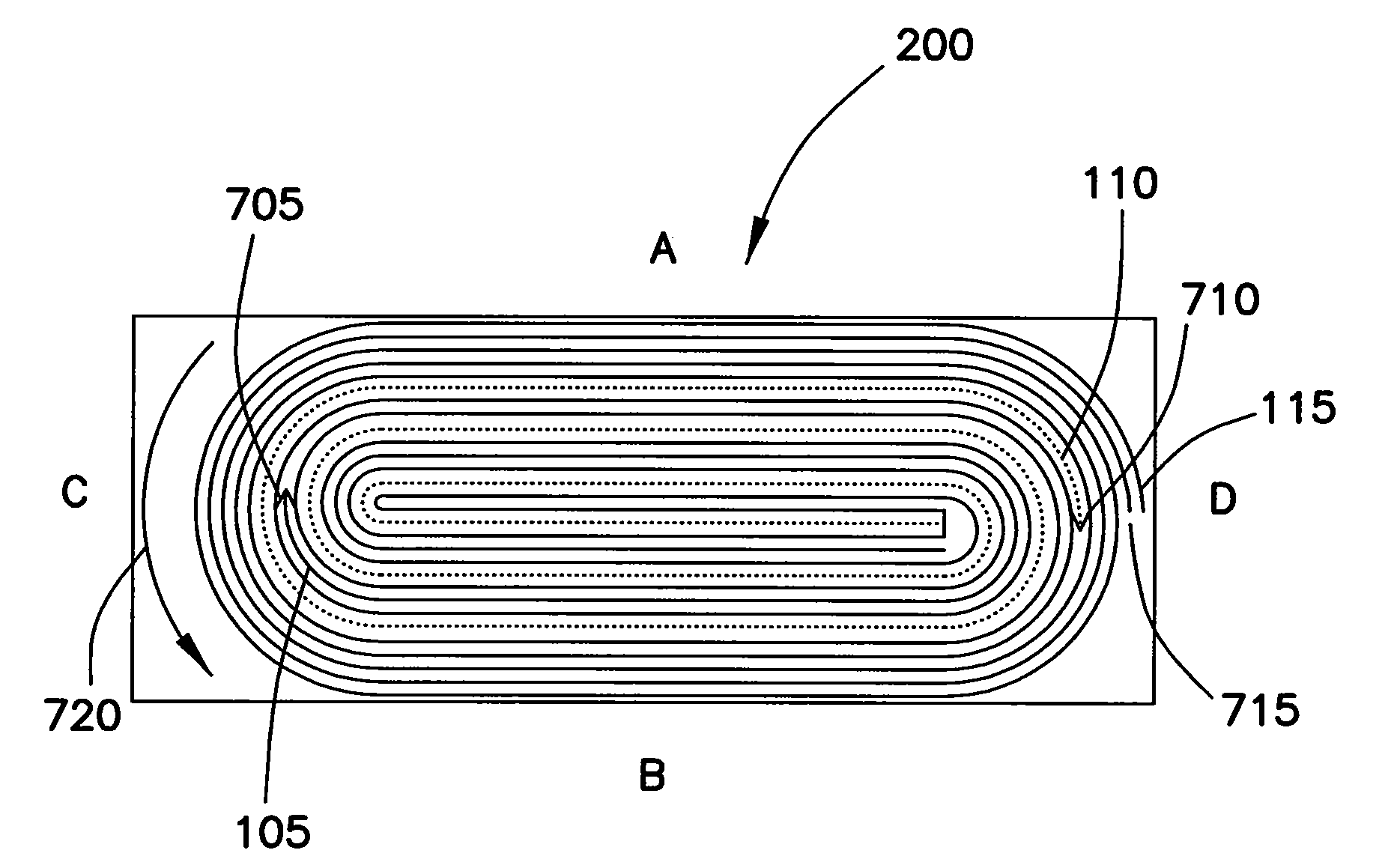 Electrochemical cell having a coiled core