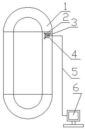 Strain measuring method for large-scale prestressed wire winding machine frame