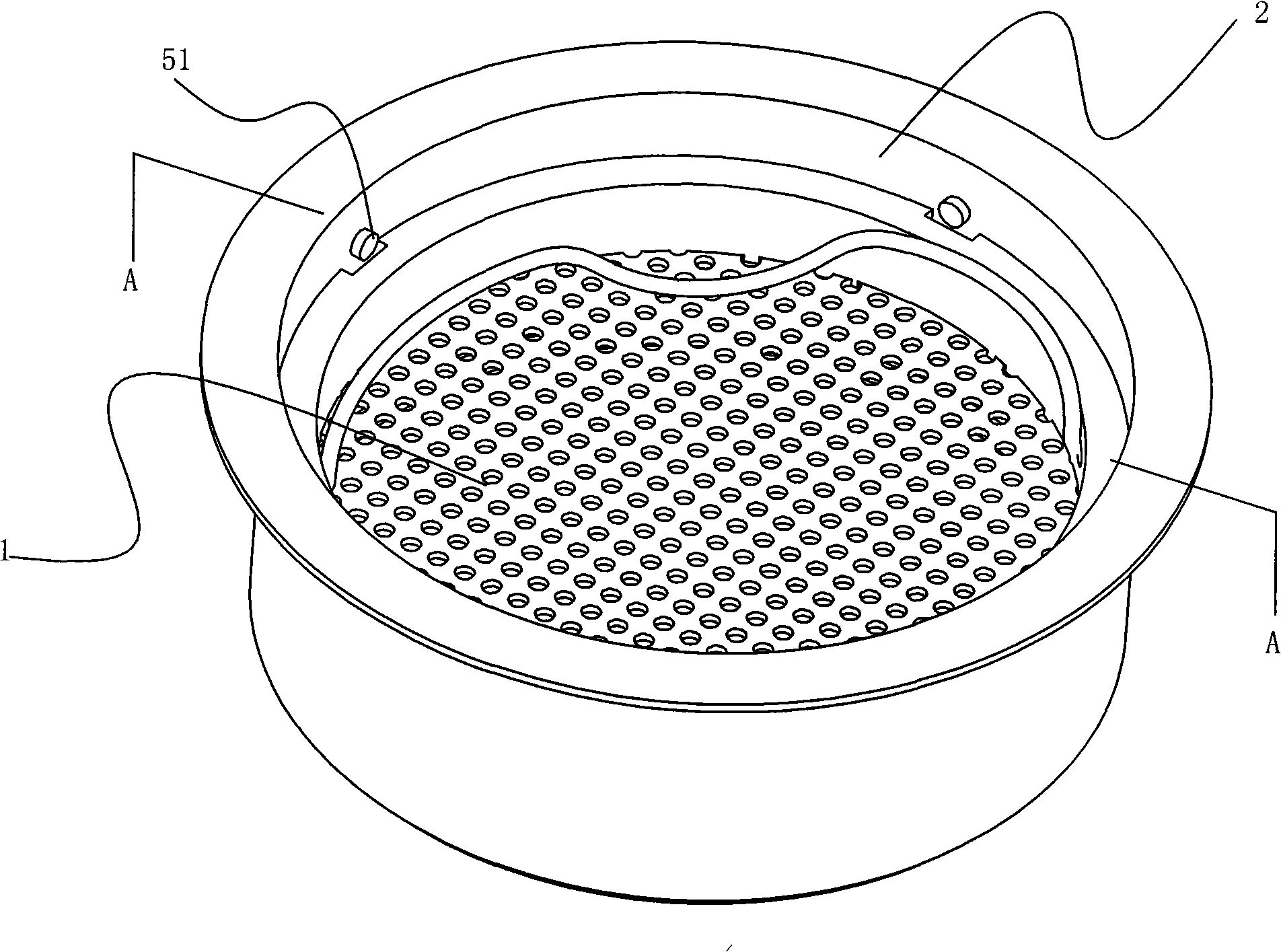 Coffee machine high pressure filtering device capable of adjusting cup share